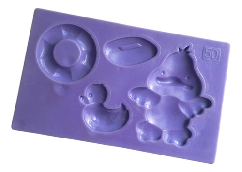 * Mini Molde Tipo Silicon Patito Baby Shower Pasta Fondant *