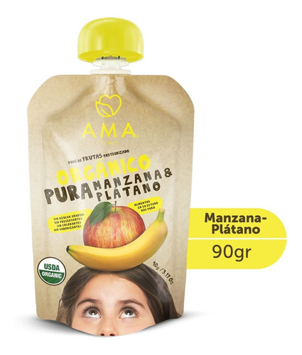 Ama Pure Manzana Platano Organico 90 G