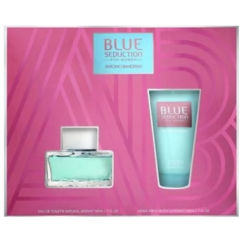 Estuche Blue Seduction Perfume 50ml + Body Lotion 50ml. Dama