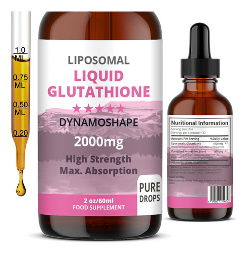 Suplemento De Glutationa Lipossomal De 2000 Mg Com Vitamina
