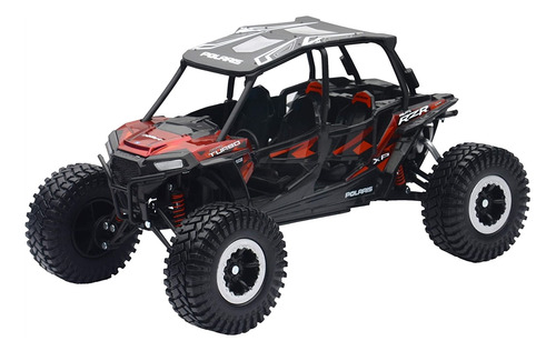 Replica 1:18 Utv Polaris Rzr 4 Turbo Xp Rc Rojo