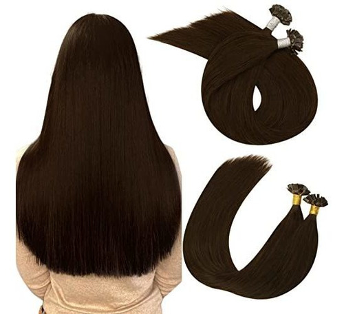 Ugeat Plana Punta Fusión Cabello Extensiones Pelo Pkn9m