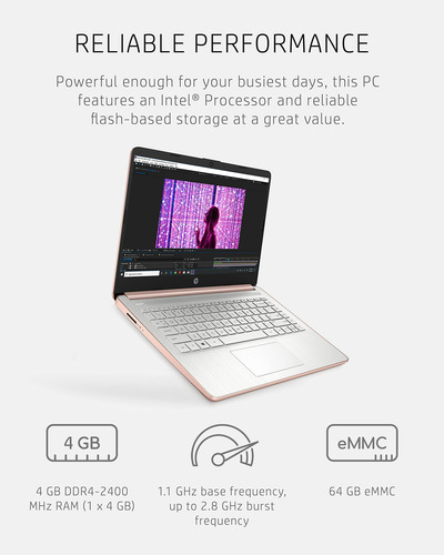 Computadora Portátil 14, Intel Celeron N4020, 4gb Ram, 64gb,