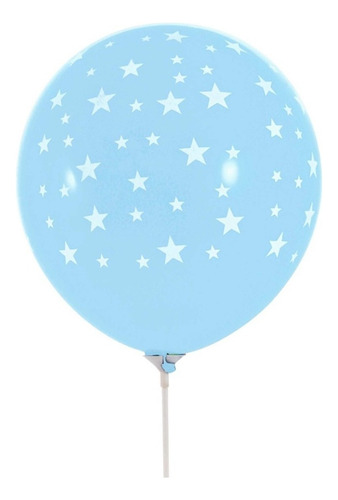 Globo Latex Estrellas Azul Regalo Fiesta #12 Mylin 10pz