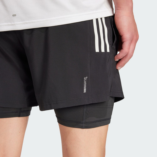 Shorts Own The Run Climacool 2 En 1 Con 5 Bolsillos Jn2670 A