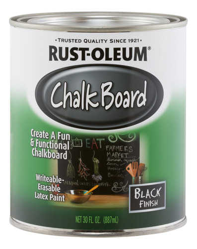 Pintura Para Pizarra Rust-oleum Chalkboard, 30 Onzas, 206540