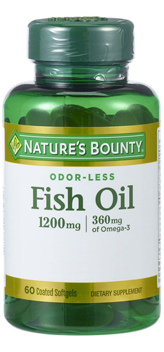 Natures Bounty Fish Oil 1200mg Aceite De Pescado Omega-3