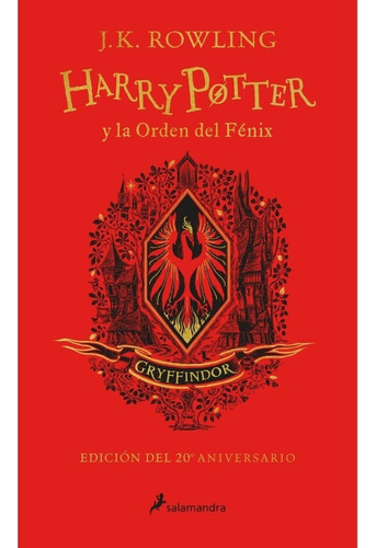 Harry Potter - Orden Fenix - Rowling - Libro Tapa Dura Rojo