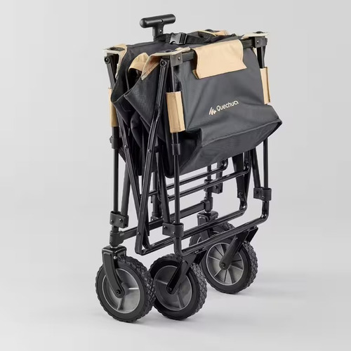 Carrito Plegable Quechua Tipo Trolley Para Camping Compacto Gris/beige