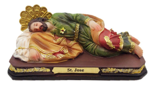 Bella Figura Religiosa San José Dormido 12cm En Fina Resina