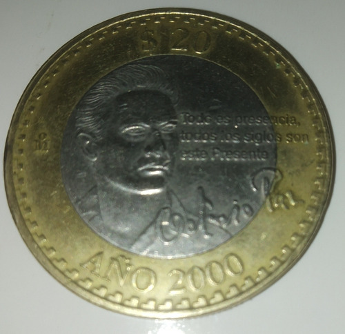 Moneda Octavio Paz Año 2000