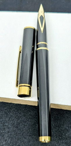 Pluma Fuente Sheaffer Punta De Oro 14k Amarillo Azul (Usado)