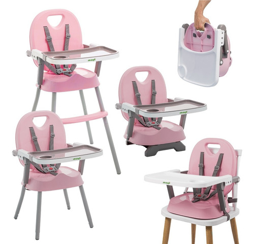 Silla De Comer Bebe Avanti 3 En 1 Convertible Booster Patas