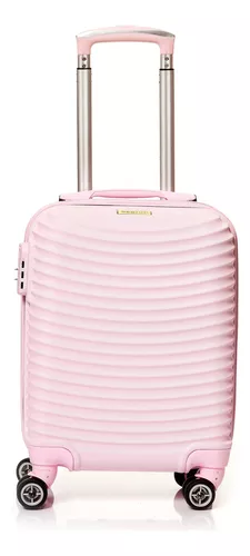 Mala De Viagem Pequena Sestini Vega 2T 360° Rígida Rosa - 040744