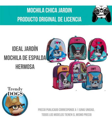 Mochila Trendy Dogs 12 Pulgadas Infantil Jardin Ct Mmk 97032