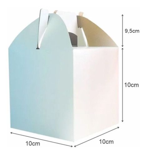Imagen 3 de 5 de Cajita Feliz Cfz1 X 10u Packaging Blanco Madera