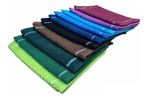 Pack 24 Toalla De Mano 20x35cm 100% Algodon Spa Colegial