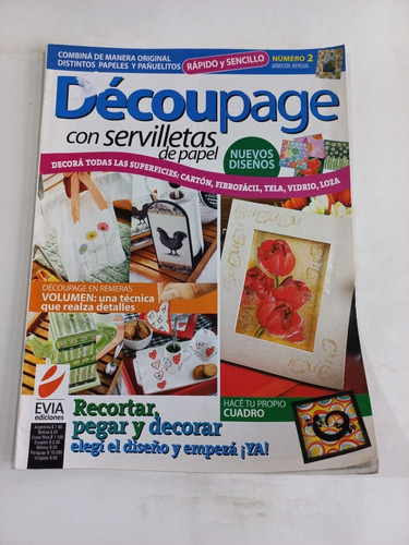 Revista Decoupage Con Servilletas Num.2 Sum, Foto 2 Año 2010