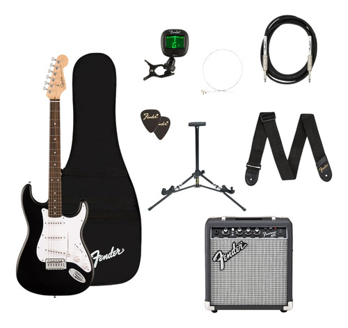 Kit Fender Squier Debut Stratocaster Pk Blk 230v 0379800606