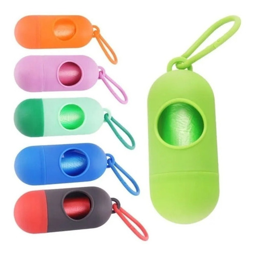 Kit De Dispensador De Bolsa Para Mascota Y 1 Rollo De Bolsas