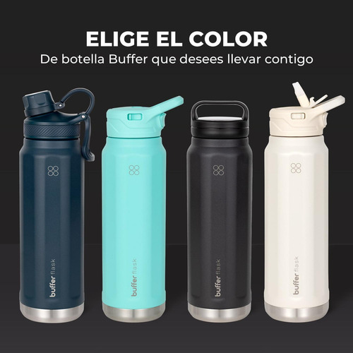 Termo Botella Agua Termica Acero Inoxidable Buffer 700 ml + Tapas 700ml