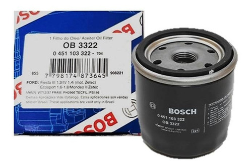 Filtro De Aceite Bosch Ob 3322 Leon Il 1.6 8v 102c Maranello