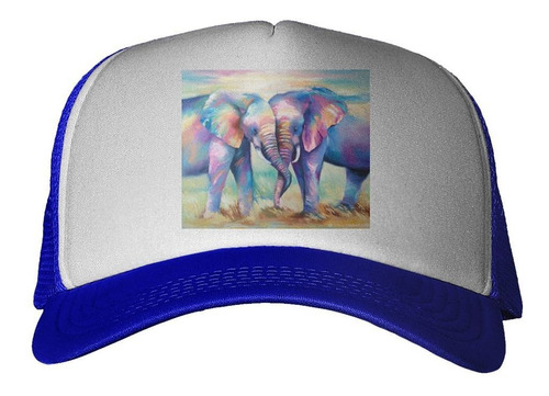 Gorra Elefantes Juntos Pintura Art