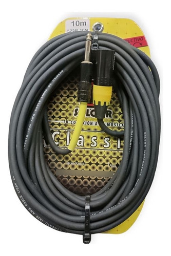Cable Solcor Para Microfono 10m Plug-canon Macho  (plug-xlr)