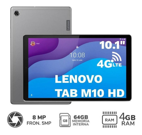 Tablet Lenovo Tab M10 4gb+64gb Con Chip 4g