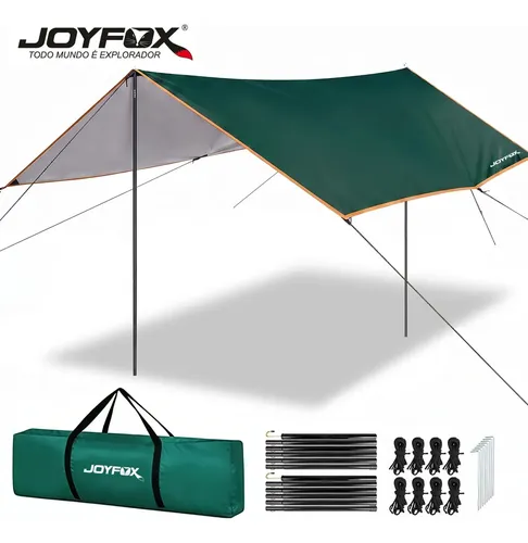 Joyfox Gazebo 5x3m barraca camping tenda portátil tela toldo verde