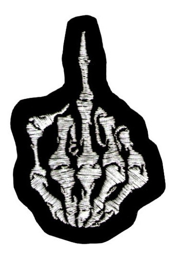 Parches Fuck You Esqueleto Dark Motoquero Rock Metal Bordado