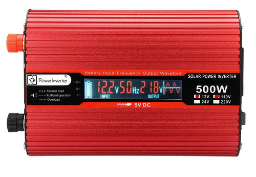 Inversor De Voltaje 24vdc/220vac 1200w Lcd Pantalla