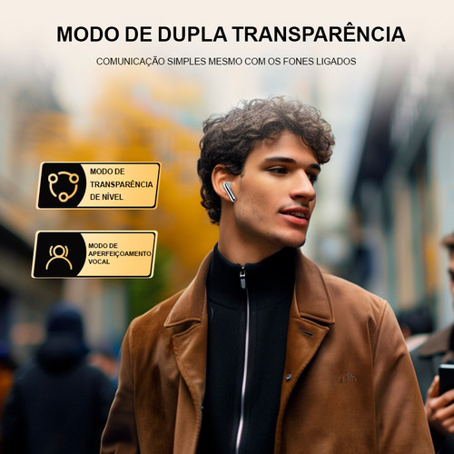 Fone De Ouvido Qcy Ht08 Melobuds Pro Anc Conexão Multiponto