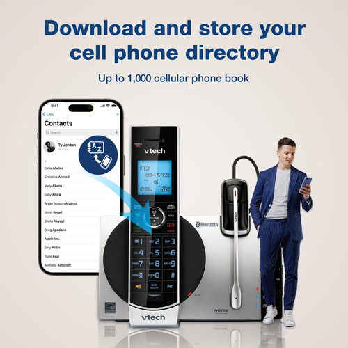 Teléfono Inalámbrico Vtech Connect To Cell Ds6771-3 Dect 6.0