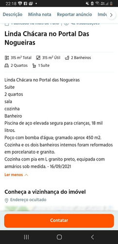 Imagem 4 de 30 de Chácara 1000m2, Casa Sede 340m2, 2 Dormitórios, 1 Suíte, Cozinha Planejada, Amplo Quintal, Área De Lazer Com Piscina, Ótima Localização - Ch00183 - 70394103