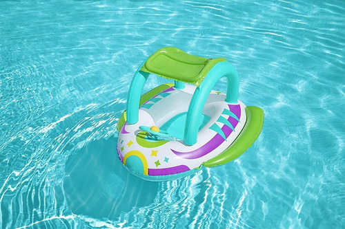 Imagen 10 de 10 de Asiento Bote Bestway Inflable Con Techo Bocina Nave Espacial