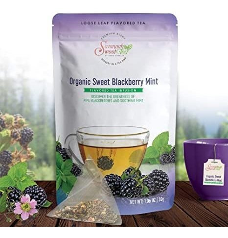 Dulce Orgánica Blackberry Menta Bolsitas De Té (15-count) Ce