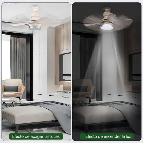 Ventilador De Techo Haimo E27 Con 6 Palas De Plástico