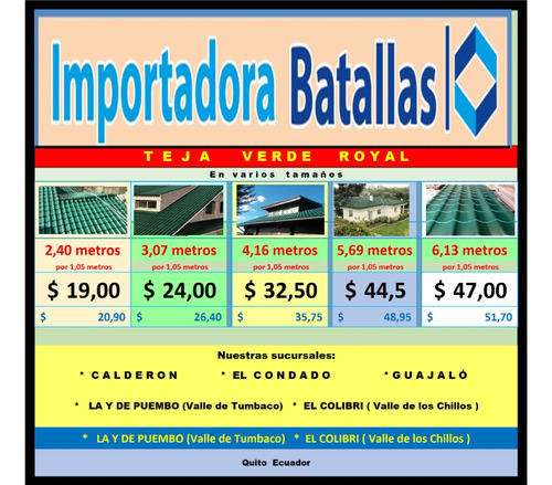 Promocion Teja Española $7 Industrial Generadores Electri T2