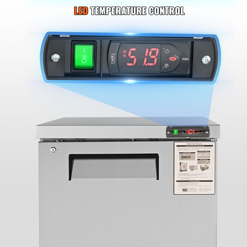 Vevor Comercial Refrigerador, De 28 Pulgadas, 7.4 Pies