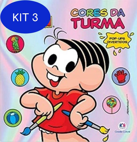 Kit 3 Livro Turma Da Monica - Cores Da Turma