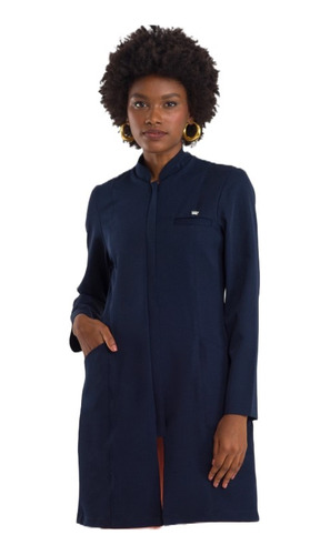 Jaleco Feminino Elegance Azul Noite Xgg - Dra Cherie