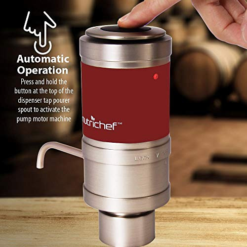 Dispensador De Vino Nutrichef, Aireador De Vino Eléctrico Au