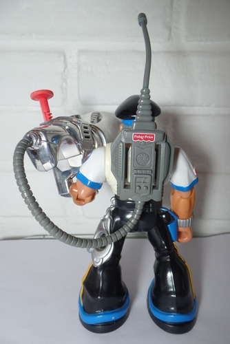 Antigo Boneco Fisher Price Rescue Heroes Policial Mattel2000 (Usado)