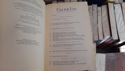 Imagen 3 de 5 de Uno Por Uno Revista Mundial Psicoanalisis Otoño 97 N 44