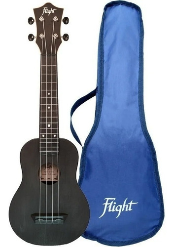 Flight Tus35e Negro Ukelele Negro Soprano Electroacústico