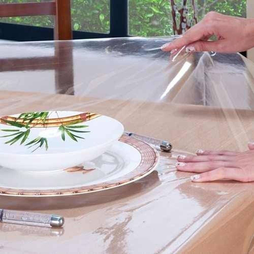Mantel impermeable de plástico transparente de 2 x 1,40 cm, plano