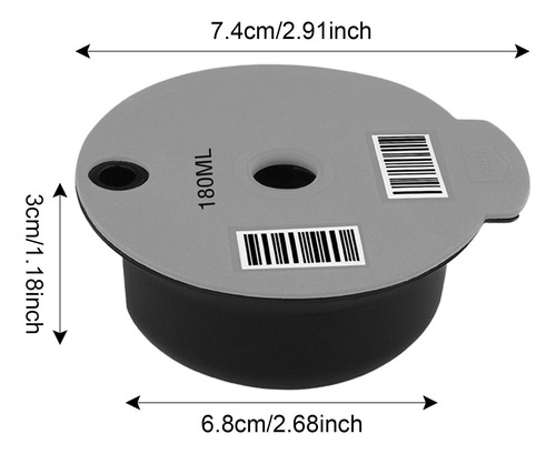 3 Cápsulas De Café Reutilizables De Pp Con Tapa Para Bosch