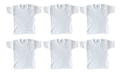 Imagen 1 de 3 de Playera Para Bebé Recien Nacido Manga Corta 100% Algodón