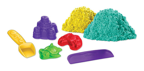 Kinetic Sand Arena Moldeable Kit De Playa Orig Int 6060240 Color Verde/amarillo